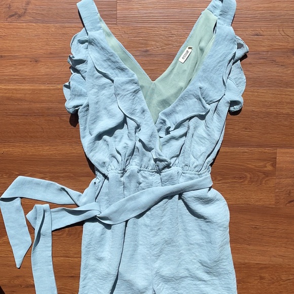 Robin’s Egg Blue Jumpsuit with POCKETS - Picture 3 of 3